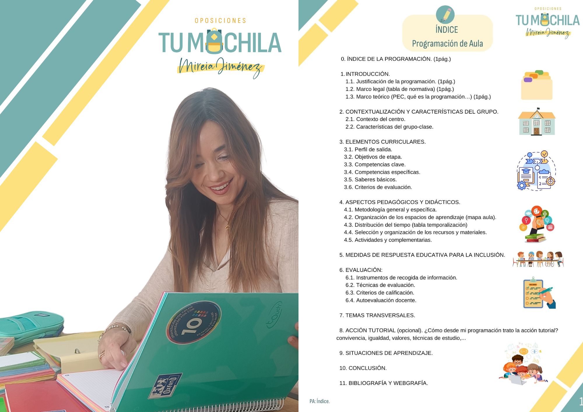 Índice programación de aula: guía para oposiciones docentes